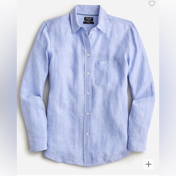 J. Crew Tops - Classic-fit Baird McNutt Irish linen shirt womens size S (6)
